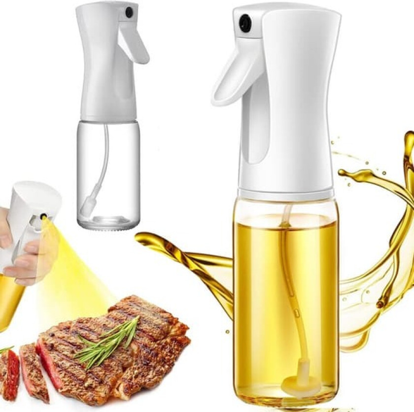 Sprayflaske for Olje i Glass 200ml Hvit