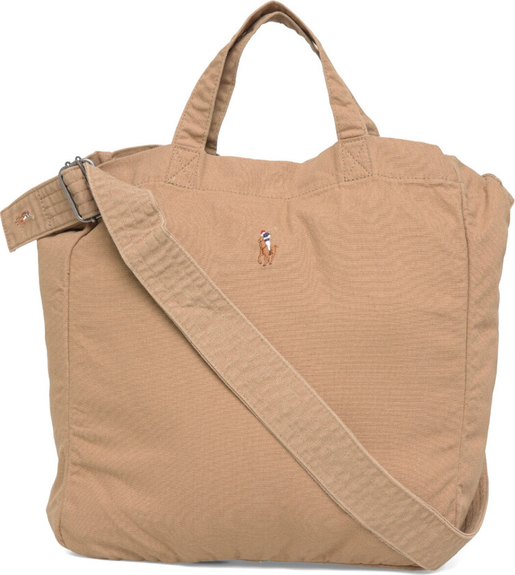 Canvas Shopper Tote - Beige - ONE SIZE