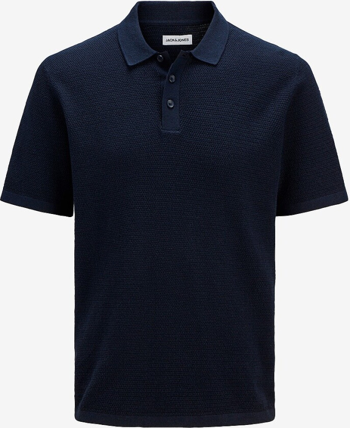 Pologenser jjeGeorge Knit Polo SS SN Pls - Blå