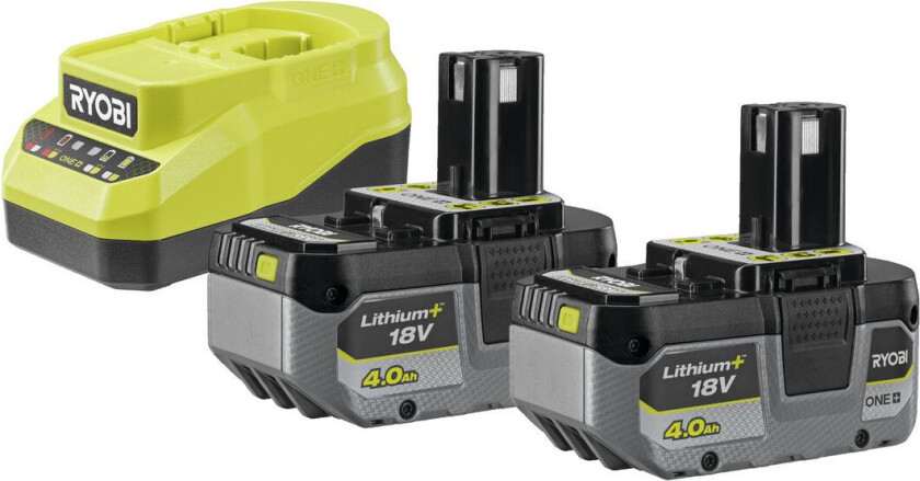 RC18120A Batteripakke til 18V ONE+ verkt??y ??? 2x4.0Ah, inkl. lader