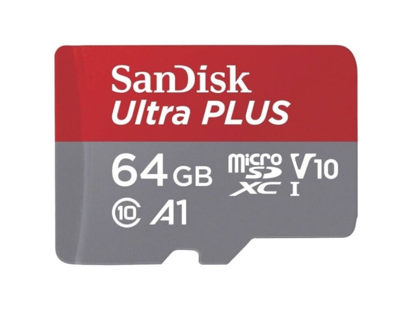 microSDXC Ultra PLUS 64GB (A1/UHS-1/Cl.10/150MB/s) + Adapter Minisdxc-kort 64 GB A1 Application Performance Class, UHS-Class 1, Class 10 UHS-