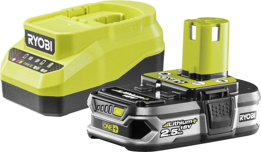 ONE+ RC18120A-125 batteripakke for verkt??y - 18V, 2.5Ah, inkl. lader