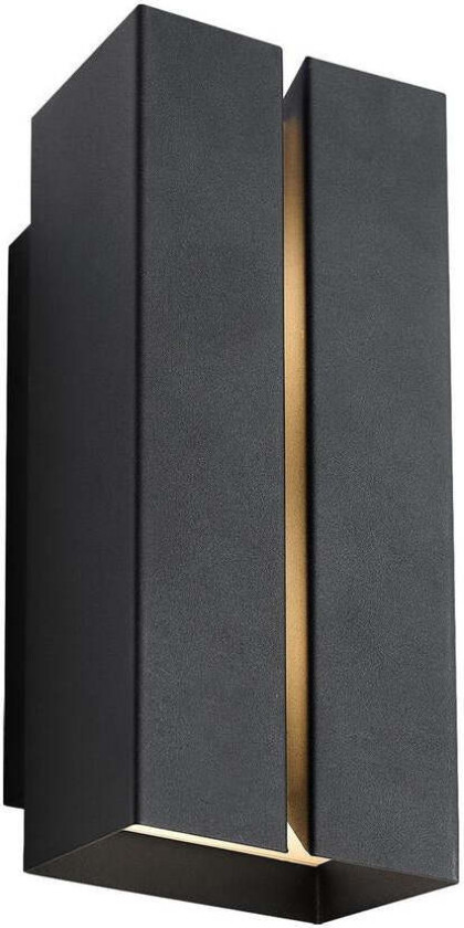 Clarini vegglampe utendørs opp/ned lys seaside IP54 - Svart