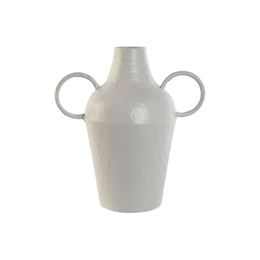 Vase Home ESPRIT Hvit Metall 33,5 x 20 x 36 cm