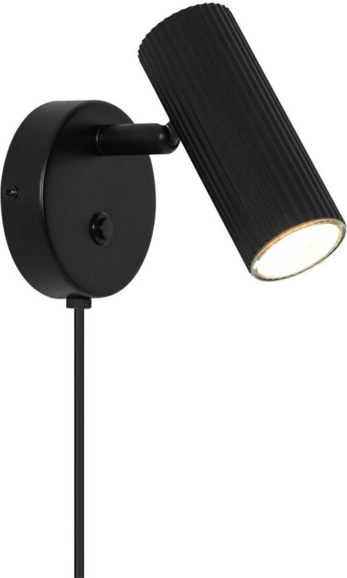 Vivo vegglampe med USB C - Svart