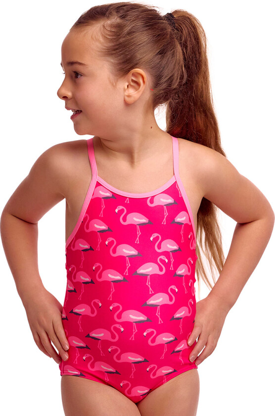 Badedrakt - Utskrevet - UV50+ - Flamingo Gå Gå - - 7 år (122) - Badetøy