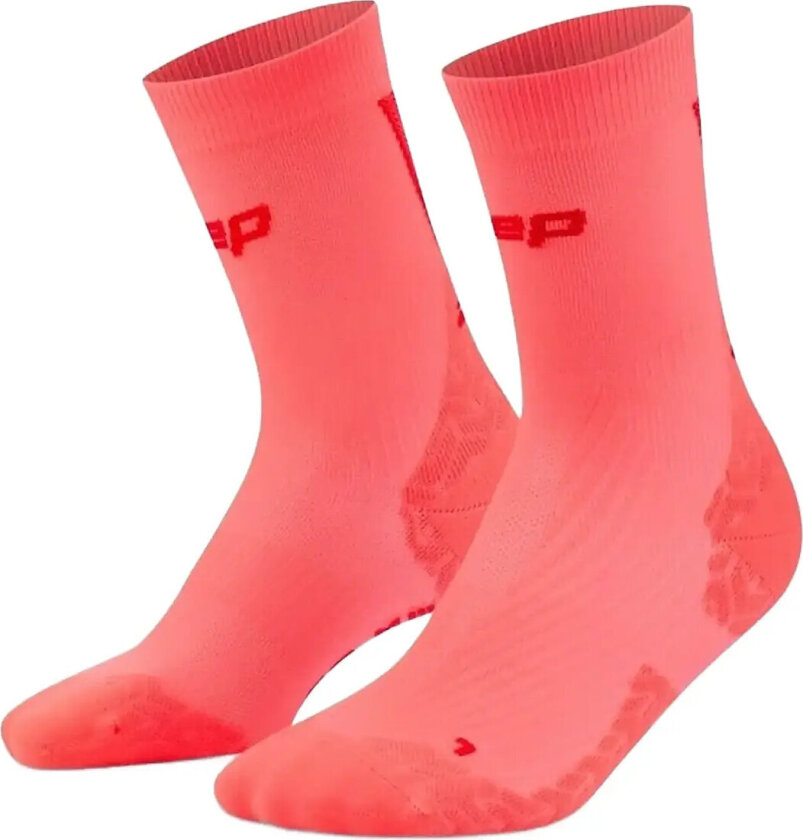 Core Run Ultralight Socks, Mid Cut, 4.0 - Coral - IV