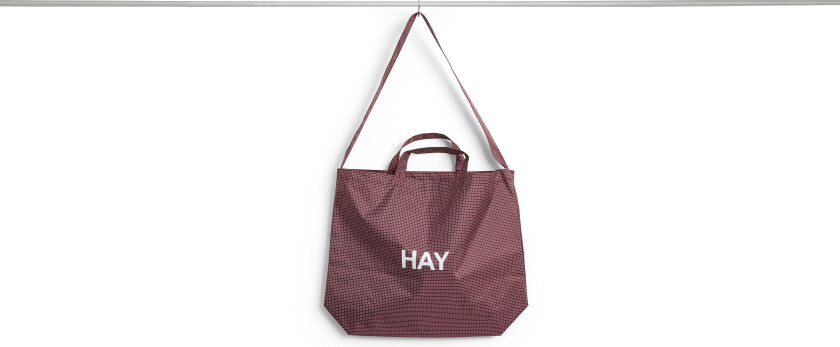 Grid Crossover Bag - Medium - Burgunder