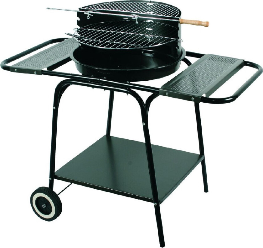 MG606 Kullgrill - 46 cm, Sort, 2 Hyller, Hjul