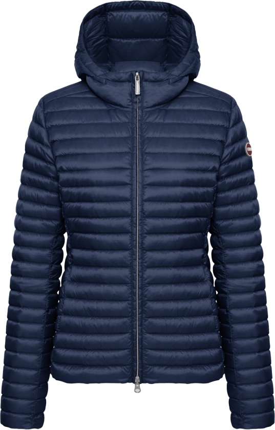 Women's Light Down Jacket With Hood Navy Blue