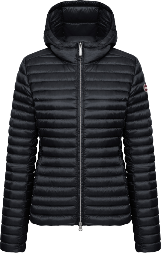 Women's Light Down Jacket With Hood Black