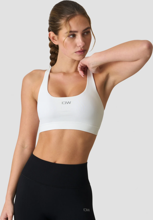 Define Seamless Racer Back Sports Bra - Hvit - Dame - Sports-BH - Middels støtte