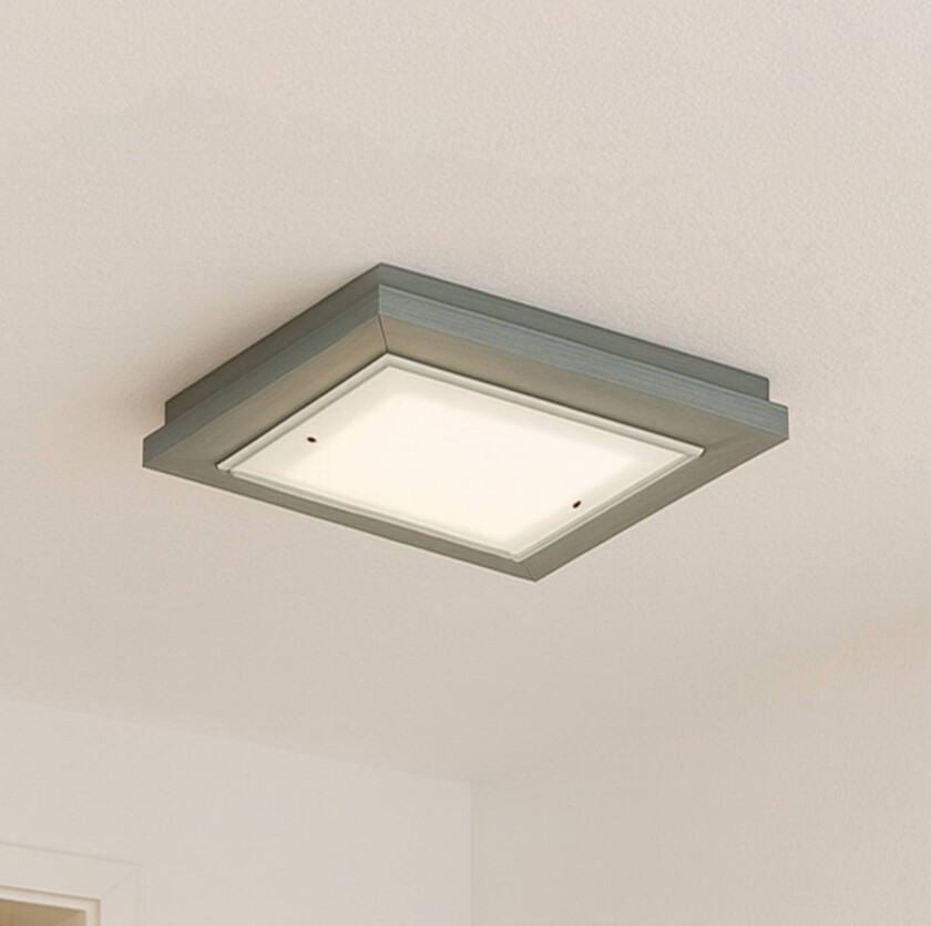 Taklampe Tally, bredde 42 cm, salviegrønn, tre, E27