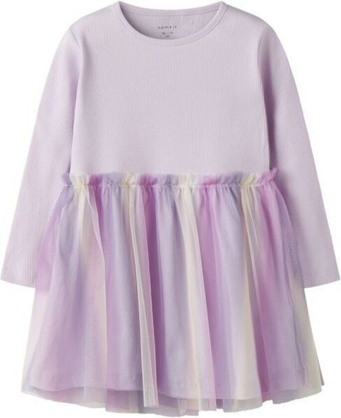 Name It Nmfdotiana kjole til småbarn, Lavender Fog