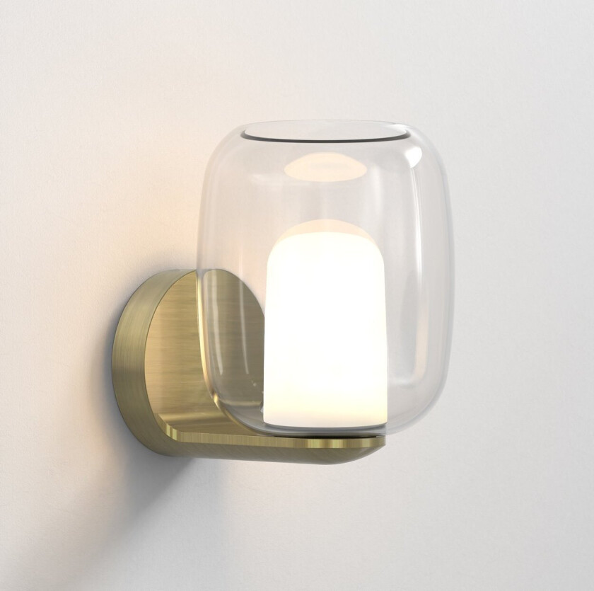 Aquina vegglampe opp eller ned IP44 G9 - Børstet messing