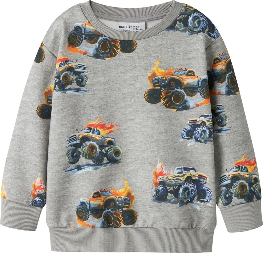 Collegegenser - NmmDali - Grey Melange - - 6 år (116) - Collegegenser