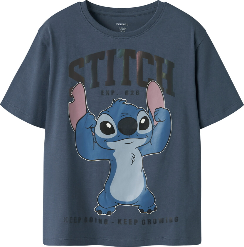 T-skjorte - NkmFalk - Stitch - Vintage Indigo - - 6 år (116) - T-skjorte