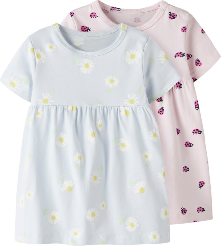 Kjole - 2-pack - NbfVandora - Gammelt vann/lys Rosa - - 68 - Kjole