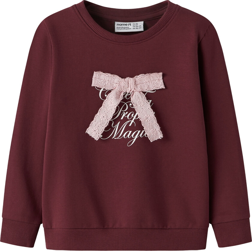 Collegegenser - NmfSetina - Burgundy - - 7-8 år (122-128) - Collegegenser