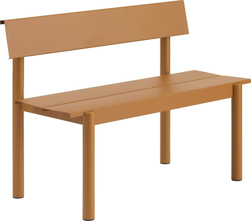 Linear Benk Med Ryggstøtte 110 Cm Mørkegrønn - Benker Galvanisert Stål Mørk Grønn - 30866