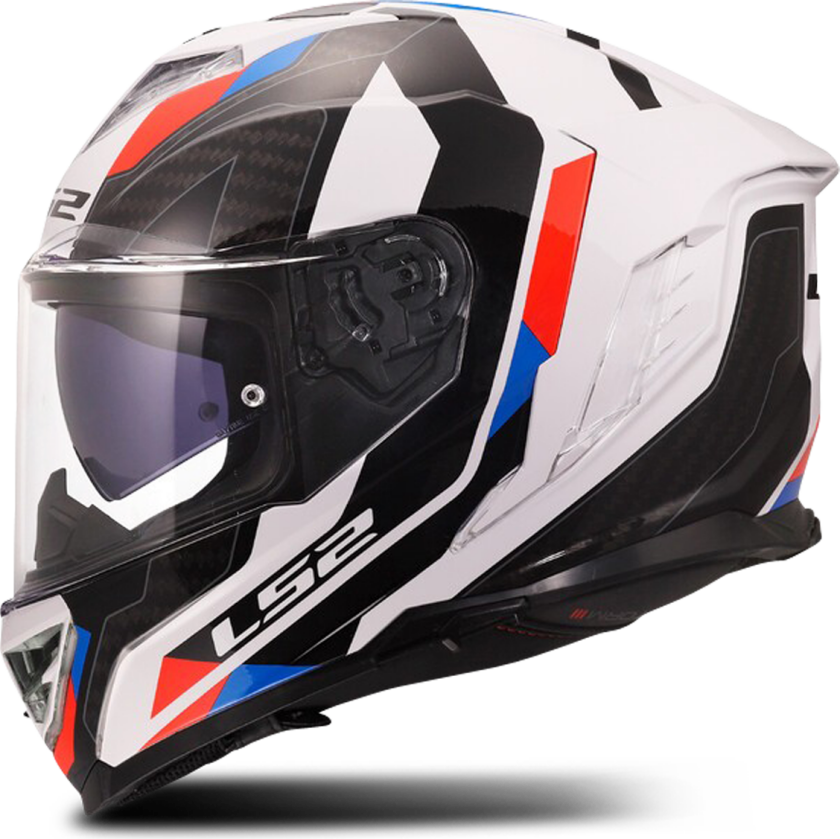 Helhjelm LS2 FF818 Storm III Sporty Hvit/Blå/Rød3XL