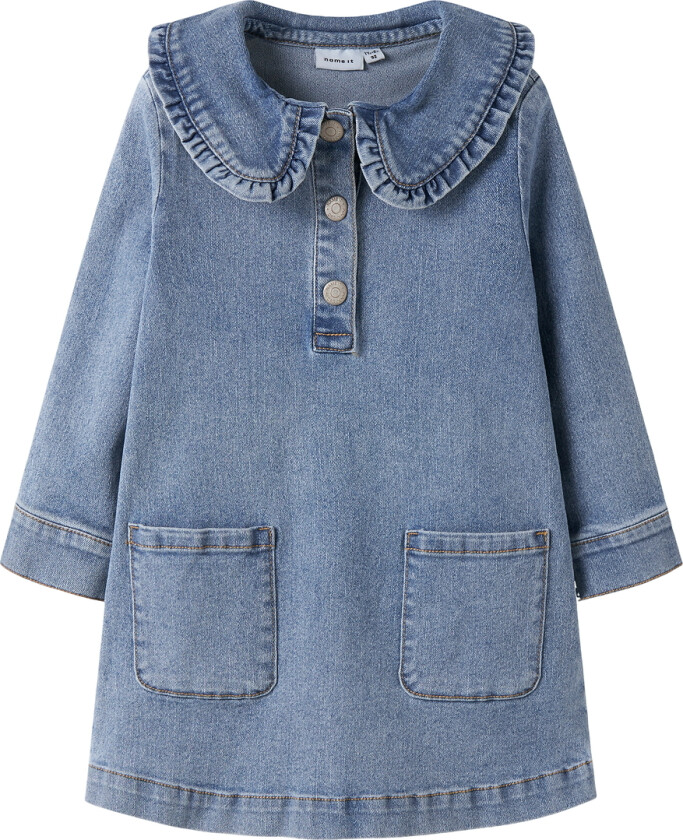 Kjole - NmfGia - Medium+ Blue Denim - - 2 år (92) - Kjole