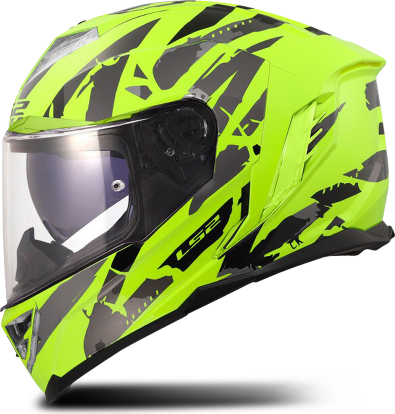 Helhjelm LS2 FF818 Storm III Kaos HiVis gul3XL