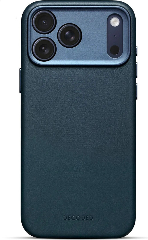 Lær Bakdeksel MagSafe (iPhone 17 Pro Max) - Blå