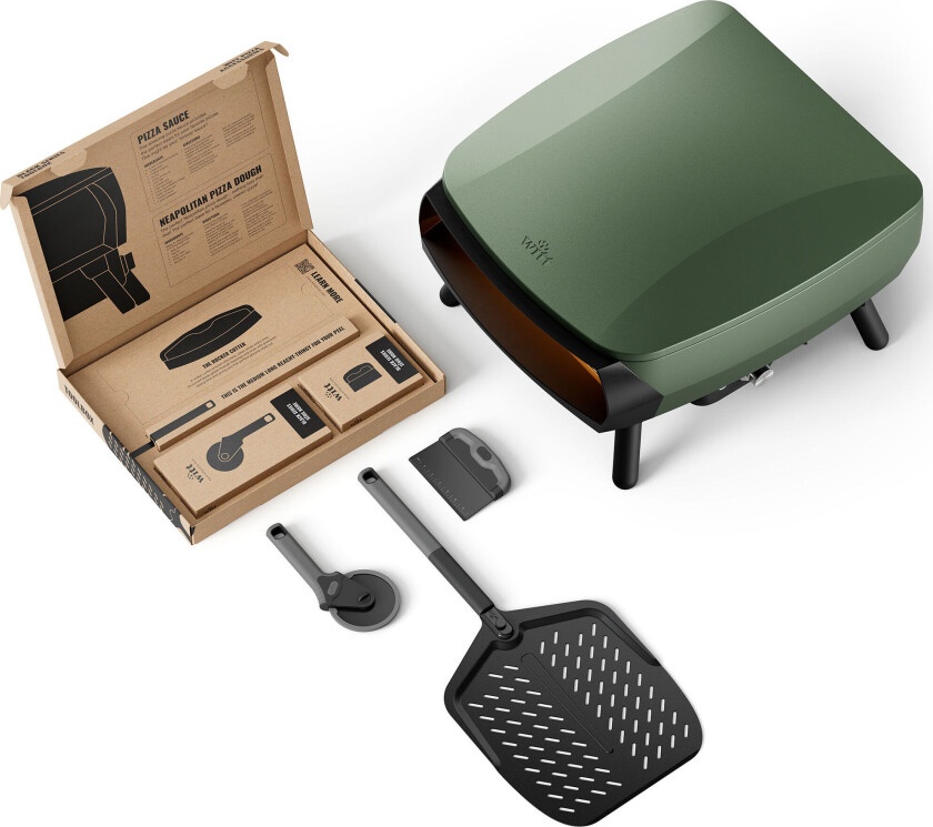 Piccolo Rotante 13" pizzaovn inkl. toolbox, grønn