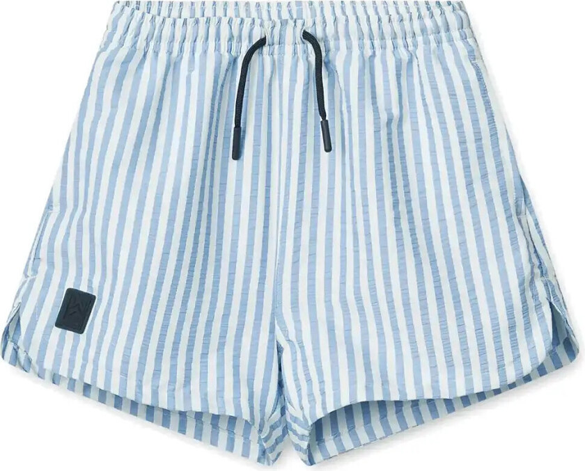 Aiden Seersucker Board Shorts - Blue - 128