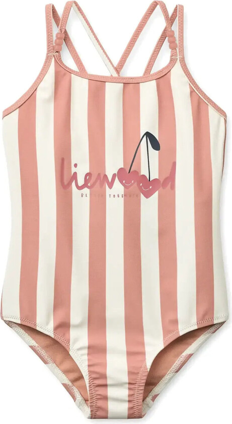 Suna Stripe Swimsuit - Pink - 134