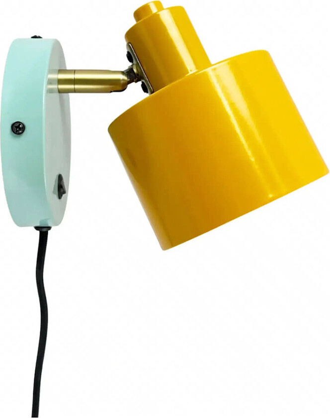 Ocean Karry/ Messing/ Turkis Væglampe Kort Arm - Yellow - ONE SIZE