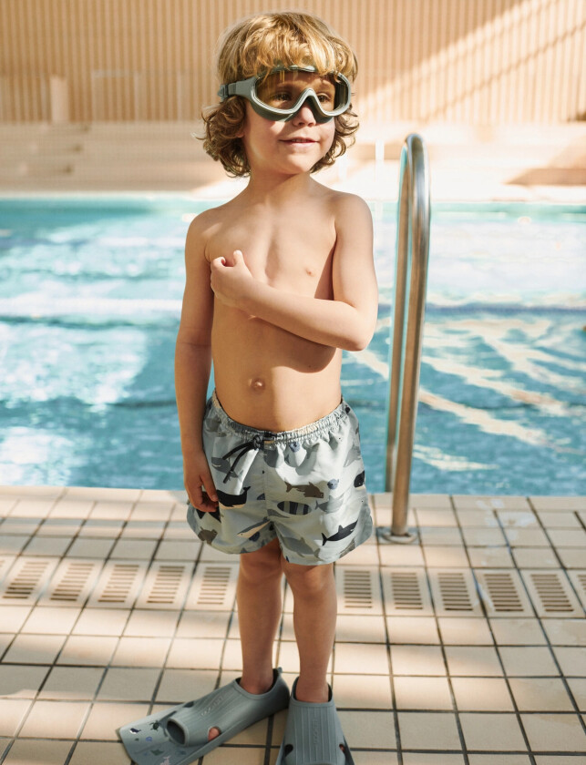 Aiden Printed Board Shorts - Blue - 104