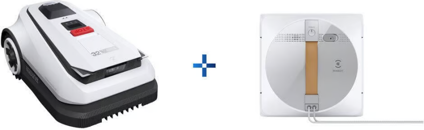 Ecovacs Goat A1-1600RTK robotklipper og Winbot W1 PRO robot vindusvasker