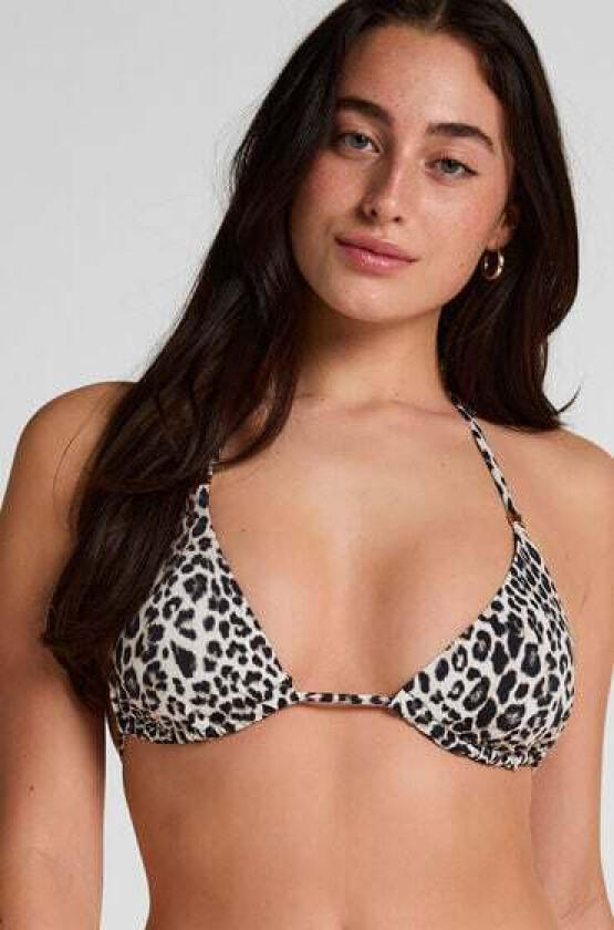 Trekant Bikinitop Leopard Svart