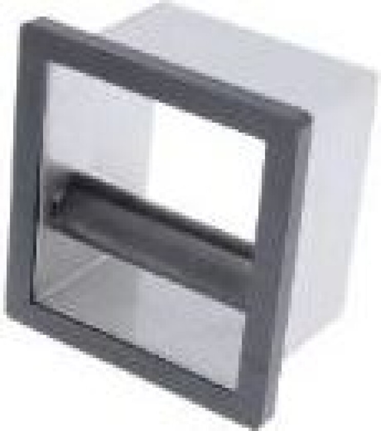 Knockbox uden bund EDO 13.8x15.2x9.5cm rusfri stål og sort gummikant,1 stk