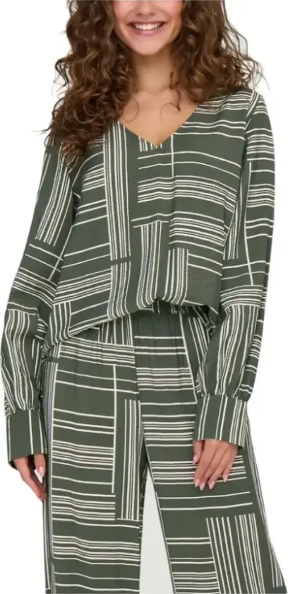 Jacqueline de Yong, Dame, Bluser & Skjorter, Grønn, XS