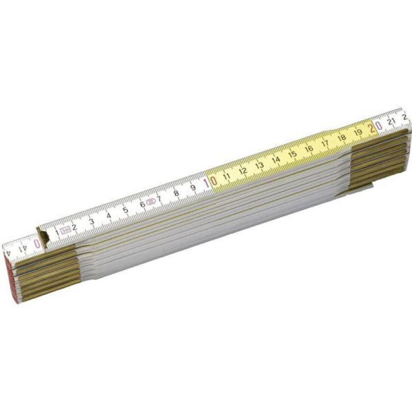 Stanley 0-35-458 Meterstokk tre, hvit/gul, 2 m