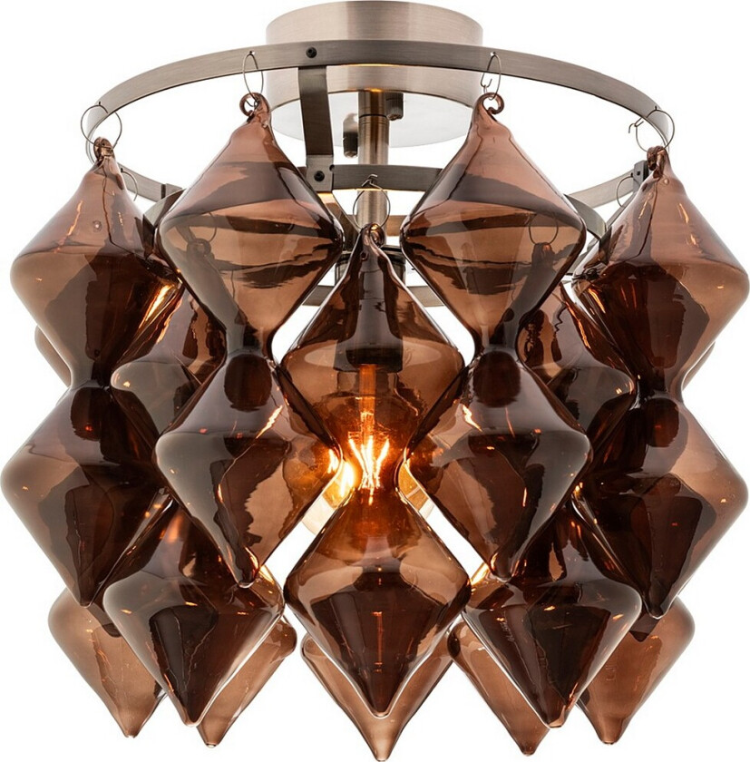 Taklampe Gemma - Brun