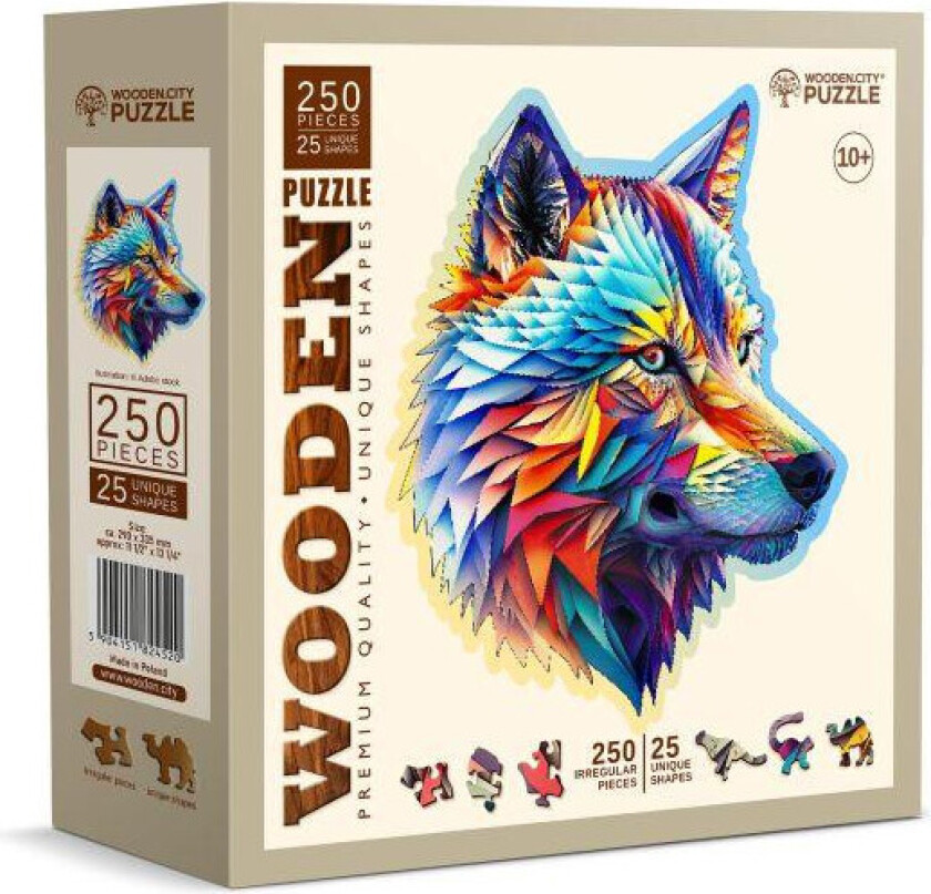 Trepuslespill - 250 brikker - Classy Wolf