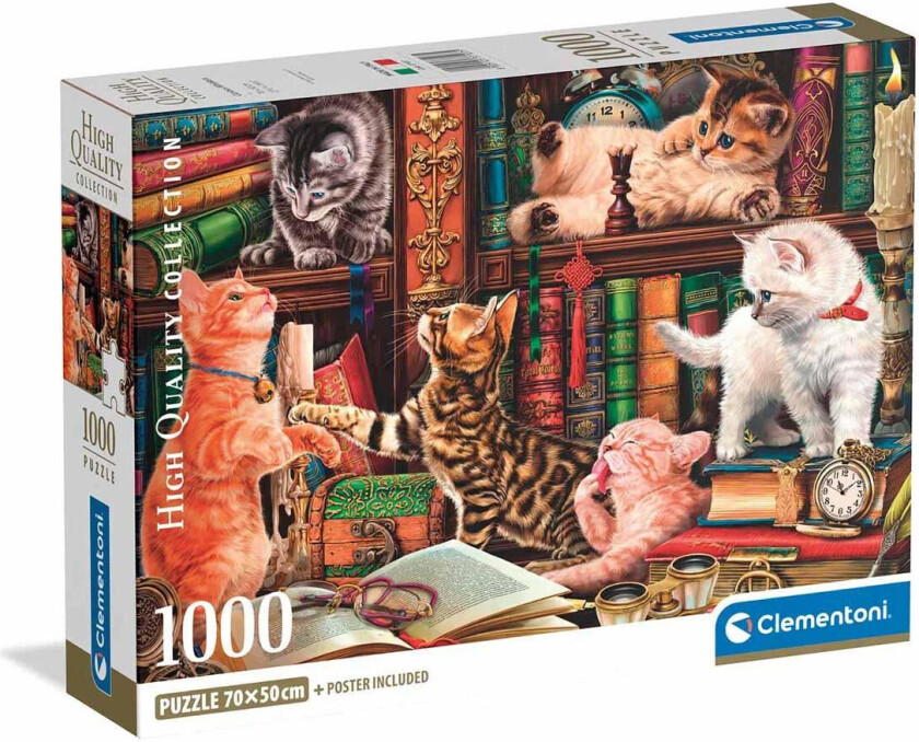 Puslespill - 1000 brikker - Curious Whiskers