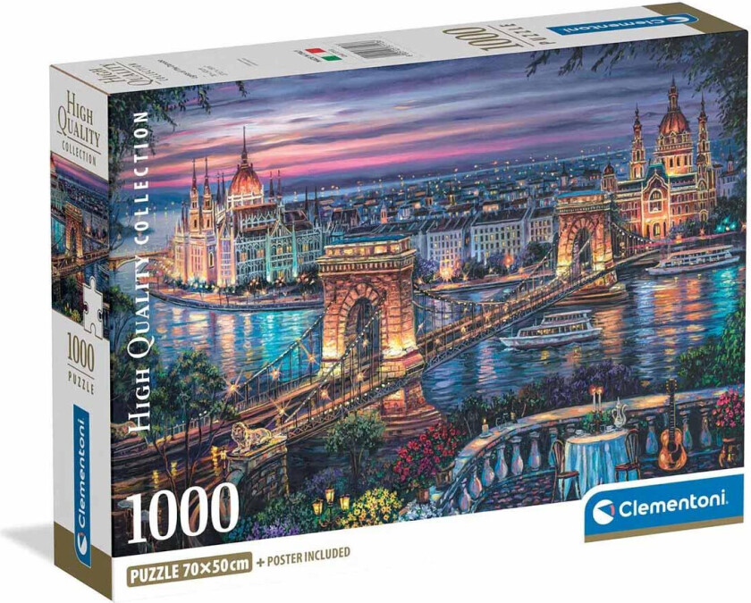Puslespill - 1000 brikker - Lights of the Danube