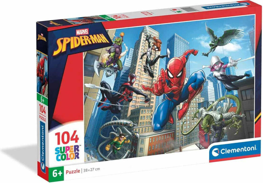 Puslespill - 104 brikker - Spider-Man