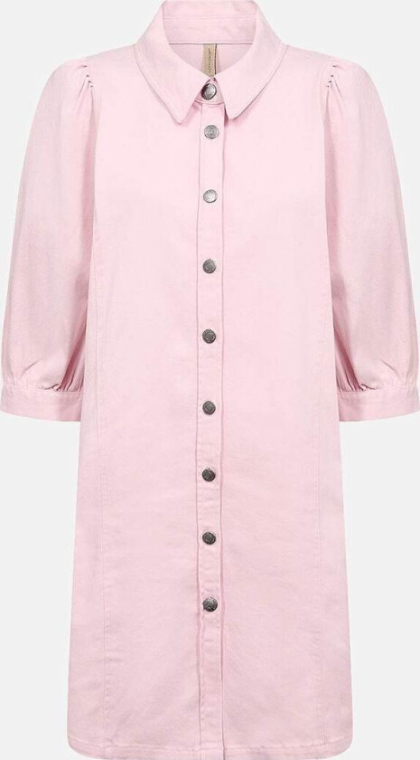 Stretchy denimkjole i bomullstwill