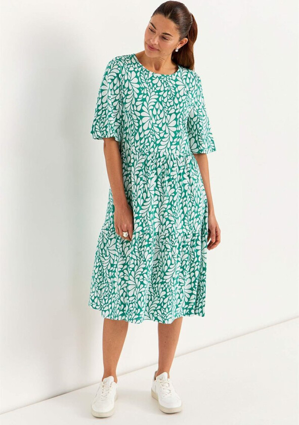 Jersey-kjole med volang