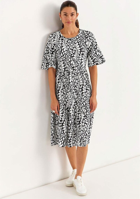 Jersey-kjole med volang