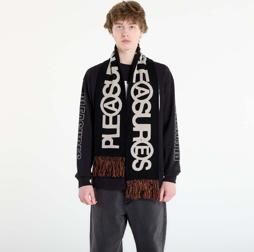 Skjerf PLEASURES Zine Scarf Black Universal