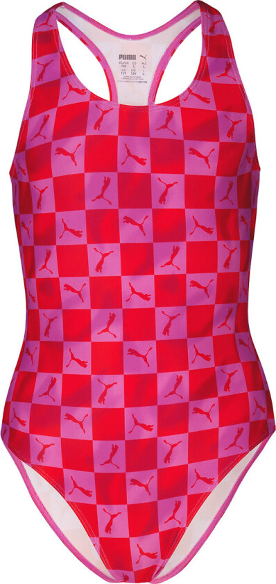 Badedrakt - Elektrisk Orchid/Rød - - 12 år (152) - Badetøy