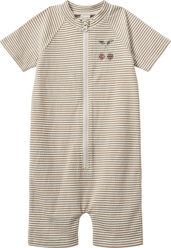 Badedrakt - TillaKB - UV50+ - Varm Stone Stripe - - 2 år (92) - Badetøy