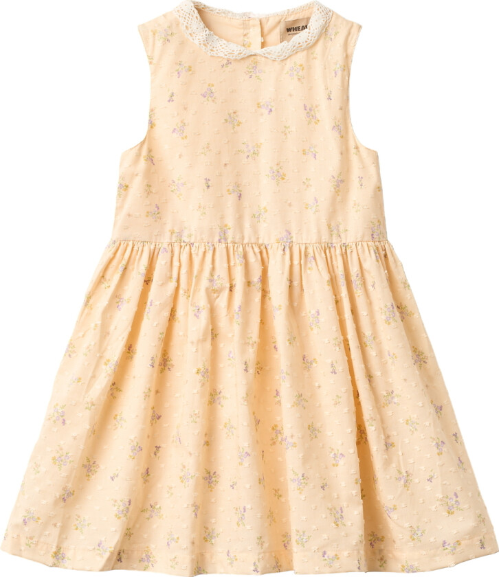 Bilde av Kjole - Elma - Knapt Apricot Blomster - - 4 år (104) - Kjole